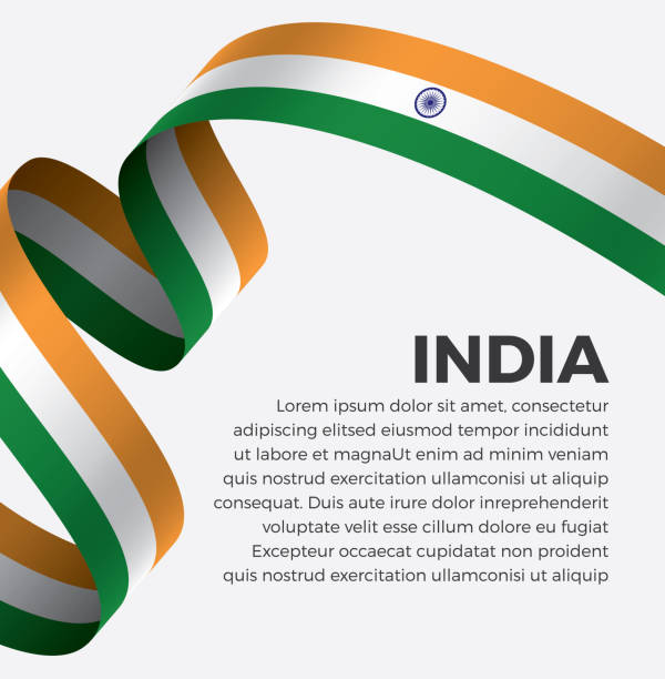 индия флаг фон - business traditional culture journey india stock illustrations