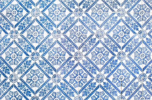Photo of Traditional vinage portuguese decorative tiles azulejos