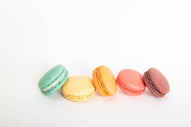 istock Colorful macarons cakes. Small French cakes. 1074214170