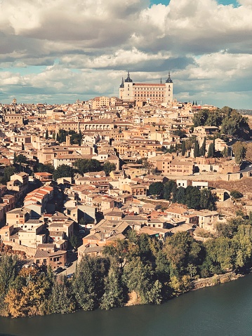 Toledo cityscape on an autumn day.