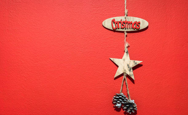 istock Christmas red background with christmas decoration. 1074245604