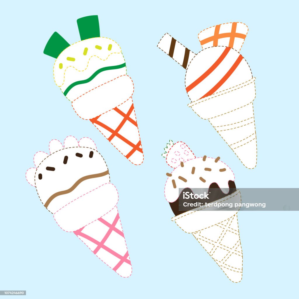 ice cream page coloring vector design Art stock vector