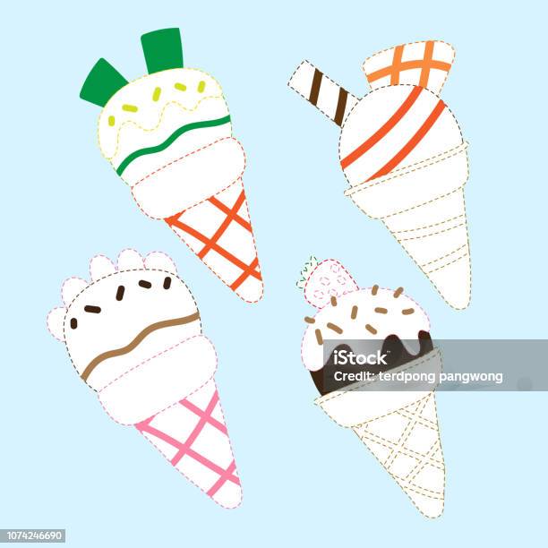 Ice Cream Page Coloring Vector Design Stock Illustration - Download Image Now - Art, Art Product, Cartoon