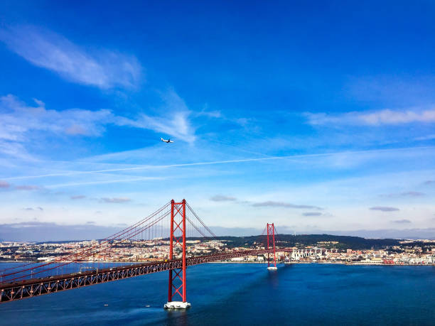istock 25th of April Bridge in Lisabon, panoramic view 1074250918