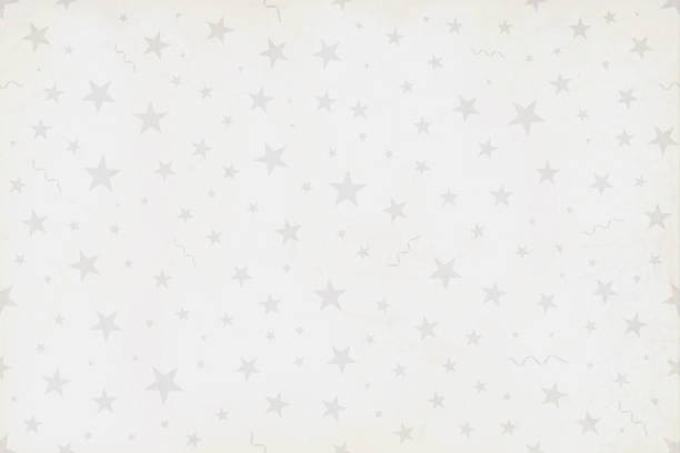 White grunge Vector Illustration of a starry party background in Vintage color pale white with silver stars, swirls, stars, confetti all over White grunge Vector Illustration of a starry party background in Vintage color pale white with silver stars, swirls, stars, confetti all over. No text, no people, very light and faint watermark objects. Objects scattered randomly over the background. Can be used as a wallpaper, Xmas background, gift wrapping sheet or Birthday or New Year celebration background. streaky lights stock illustrations