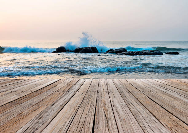 istock Landscape of beach at sunset 1074258930