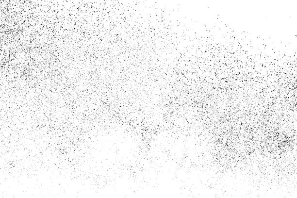 czarna ziarnista konsystencja wyizolowana na biało. - texture stock illustrations