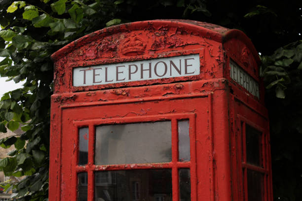 istock Old Red English Phone Booth 1074264936
