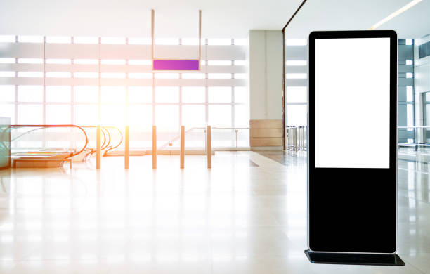 istock Modern empty airport entrance hall 1074265576