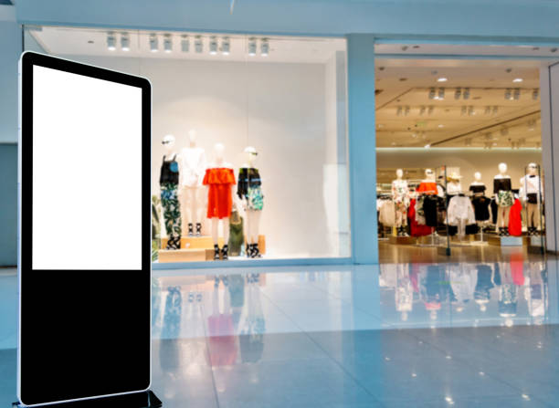 istock Blank billboard in front of women boutique 1074265874