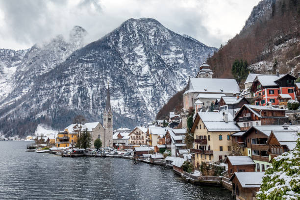 istock Hallstatt mountain village 1074276522