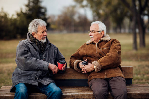 istock Senior men in the park 1074284044