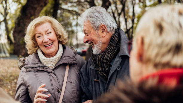 istock Happy old people outdoors 1074287100