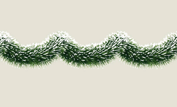 크리스마스에서 원활한 빈티지 크리스마스 테두리 나무 가지와 눈. 벡터 전나무 장식입니다. - 264 stock illustrations