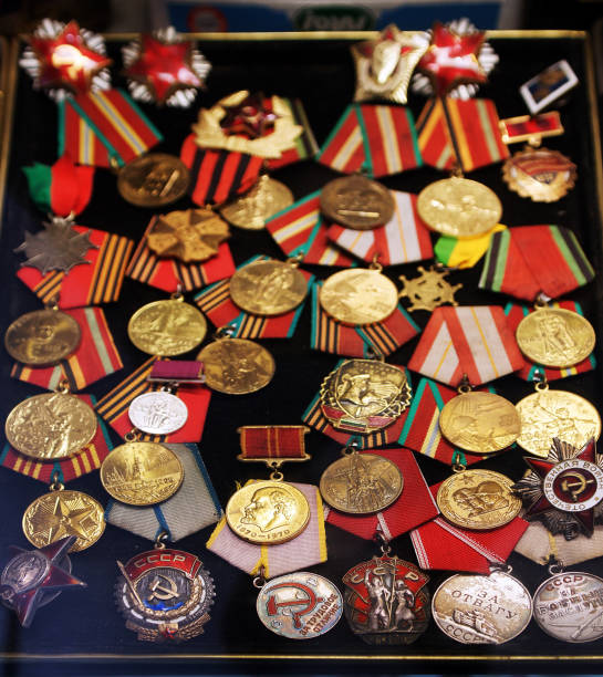 istock Veteran medals of wars 1074289256