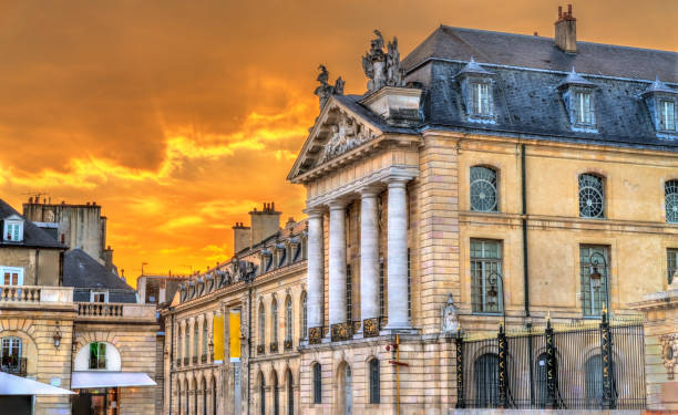 palacio de los duques de borgoña en dijon, francia - duke of burgundy fotografías e imágenes de stock