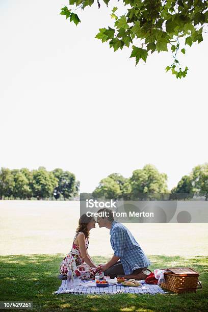 Photo libre de droit de Couple Ayant Piquenique Dans Le Parc banque d'images et plus d'images libres de droit de Pique-nique - Pique-nique, Rendez-vous amoureux, Bonheur