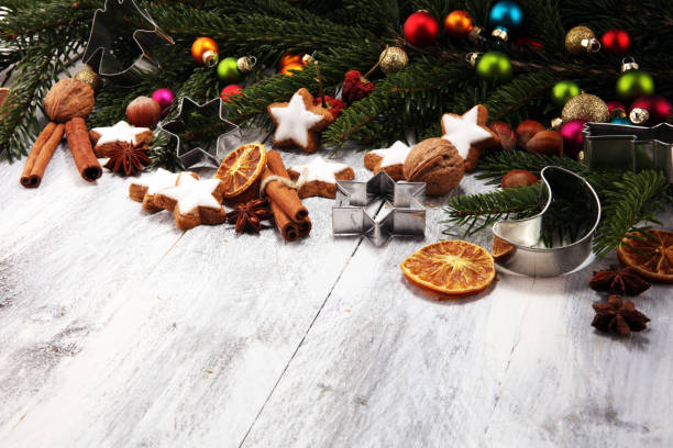 istock Baking christmas cookies. Typical cinnamon stars bakery for xmas with ingredients. 1074299730