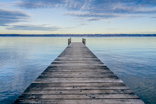 An old jetty at Starnberg Lake in Germany
