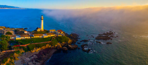 istock Pigeon Point Lighthouse,Pescadero,CA Aerial 1074391386