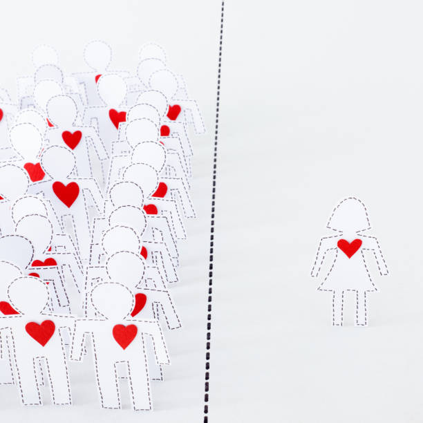 istock Divided men and woman in love 1074418274