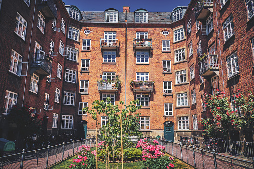 Residential brick house in Copenhagen