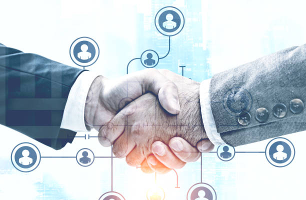 istock Handshake in city, people network recruiting 1074457344