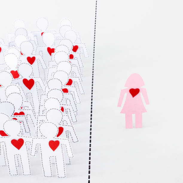 istock Divided men and woman in love 1074457360