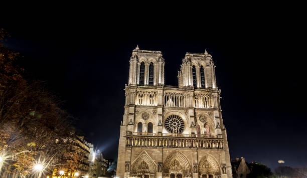 istock Notre Dame de Paris by night 1074460256