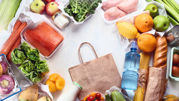 istock Grocery. Different health food 1074470482