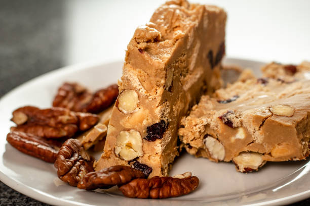 istock Caramel nougat with nuts, raisins and coffee 1074481928