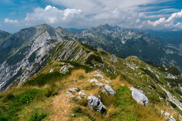 istock Panoramic view from mount Sija, in the Vogel ski center area (Slovenia) 1074499222