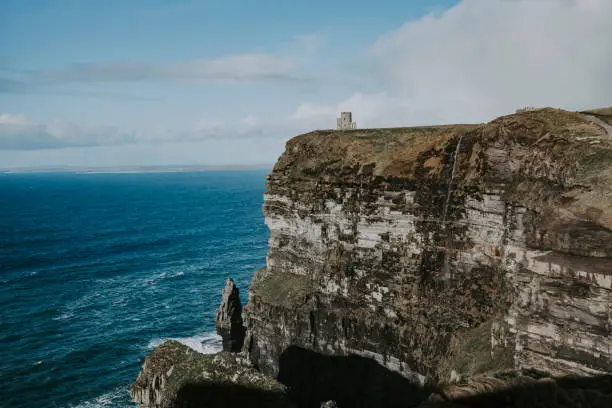 O'Brien's Tower at the Cliffs of Moher in Clare, Ireland