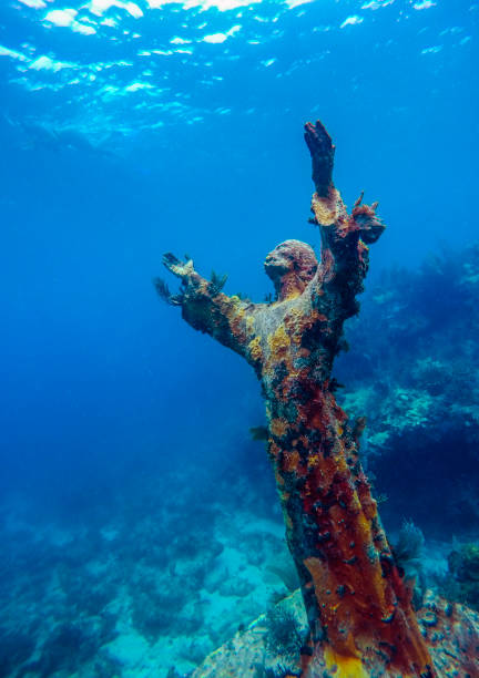 Christ of the Abyss,Key Largo,Florida stock photo