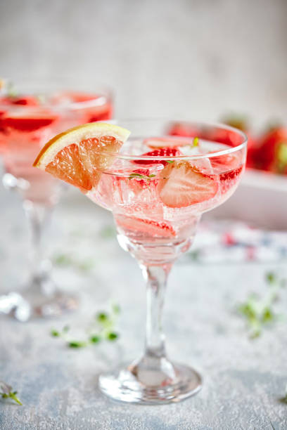istock Strawberry Blood Orange Spritzers Cocktail 1074506602