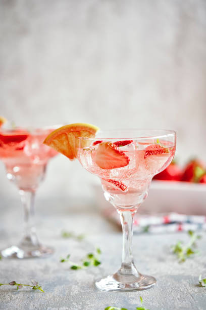 istock Strawberry Blood Orange Spritzers Cocktail 1074506608