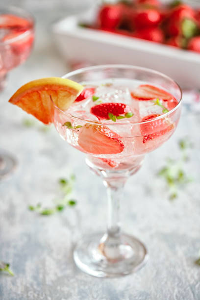istock Strawberry Blood Orange Spritzers Cocktail 1074506612