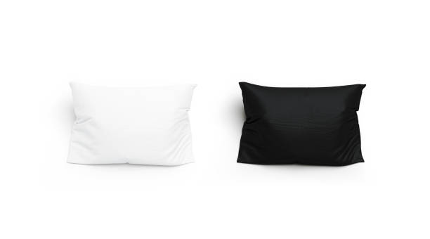 istock Blank black and white pillow mock up set, isolated 1074507792