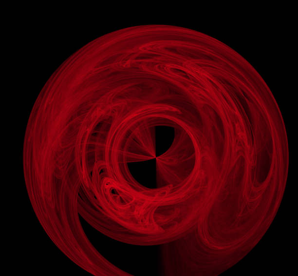 istock Red pattern on black background. Fantasy fractal texture. Digital art. 3D rendering. Computer generated image. 1074507814
