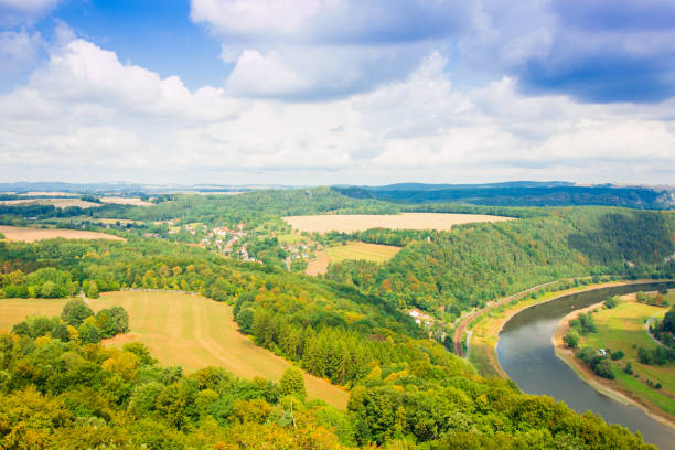 istock View from old Koenigstein castle down on river Elbe in Saxony 1074515432