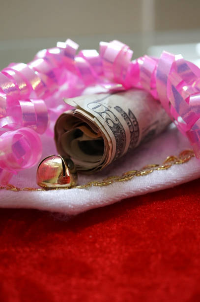 рождественские деньги - twenty dollar bill christmas wealth finance стоковые фото и изображения