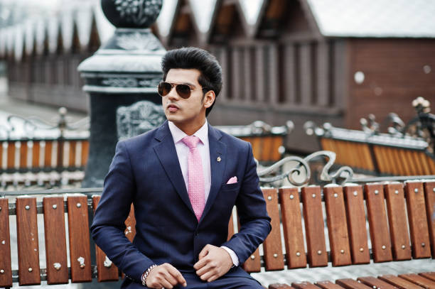 istock Elegant indian macho man model on suit 1074537056