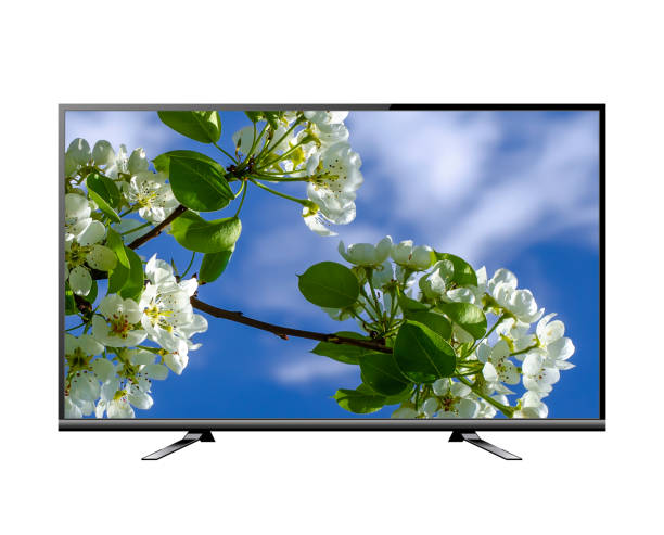 istock TV flat screen lcd, plasma realistic illustration isolataed on white. TV mock up 1074537122