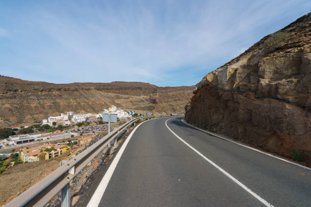 istock Modern and safe mountain pass in Gran Canaria island 1074537308