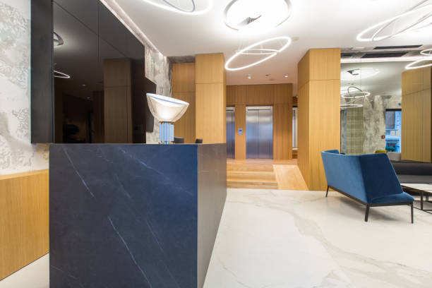 istock Hotel entrance, reception area 1074537372