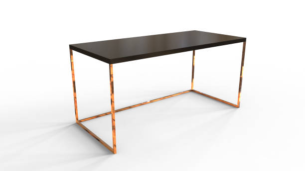 istock 3D illustration of modern office table 1074547550