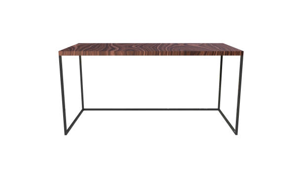 istock 3D illustration of modern office table 1074547552