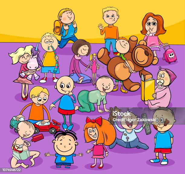 Ilustración de Grupo De Personajes De Dibujos Animados Niños Pequeños Y Niños y más Vectores Libres de Derechos de Multitud - iStock Ilustración de Grupo De Personajes De Dibujos Animados Niños Pequeños Y Niños y más Vectores Libres de Derechos de Multitud - iStock