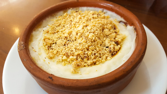 Turkish Dessert Sutlac, Rice Pudding. Traditional Food. 18 October, 2015.