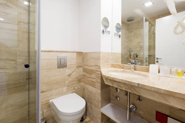 istock Interior of a hotel bathroom 1074616830